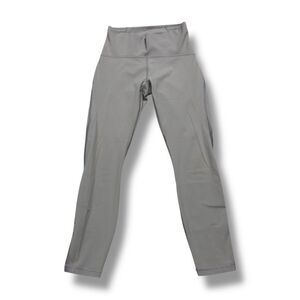 Lululemon Wunder Train Mesh Panel Leggings Gray 6 Gym Core Training Fit